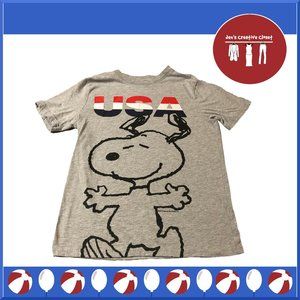 Boys USA Snoopy Short Sleeve T-Shirt